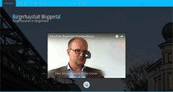 Desktop Screenshot of buergerhaushalt-wuppertal.de
